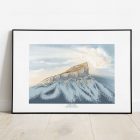 Mockup d'un tableau du sommet de Chamechaude en Chartreuse