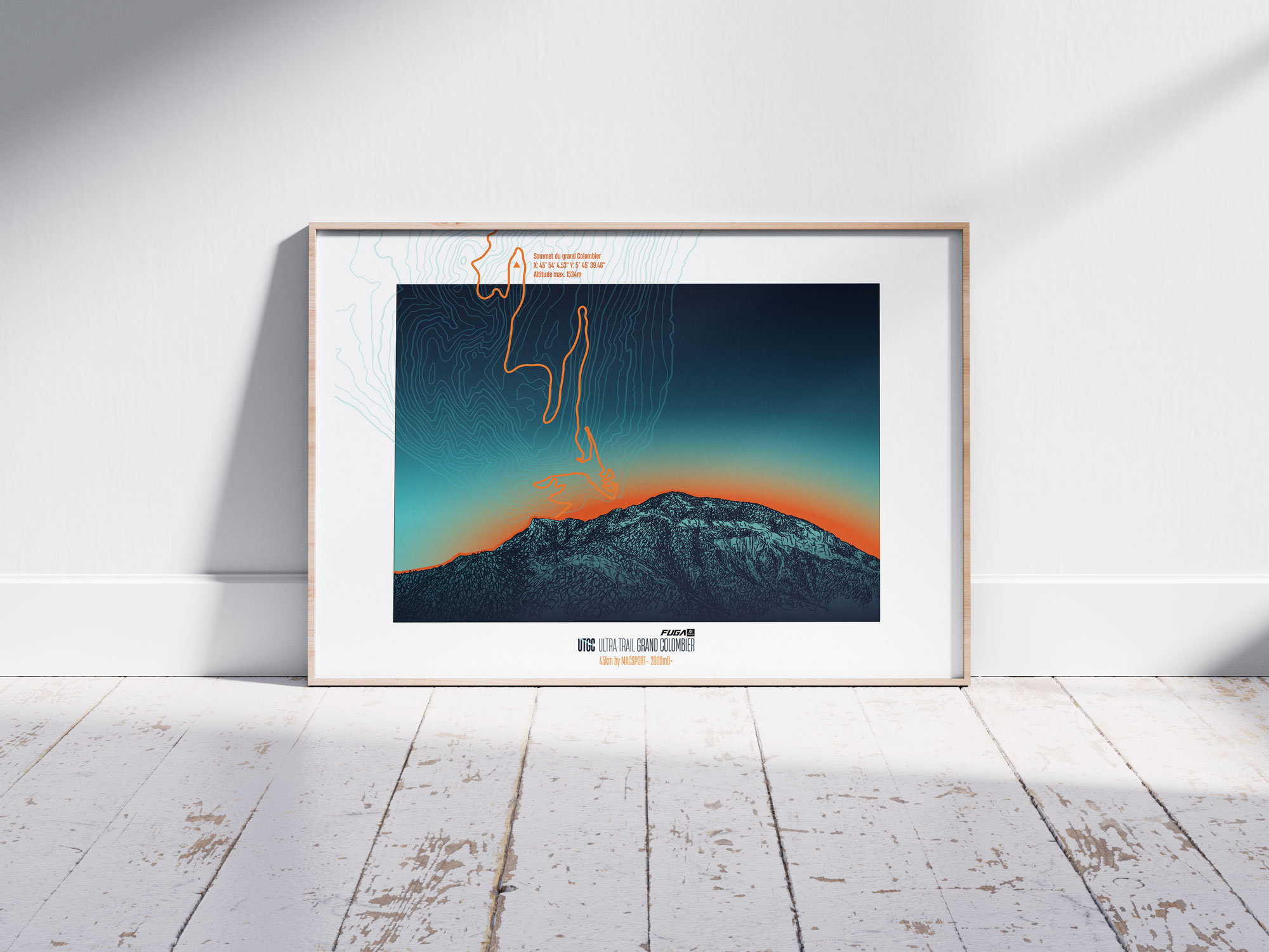 Cadre Affiche Grand COlombier45km Affiche encartée de l'Ultra trail du Grand Colombier édition 2026